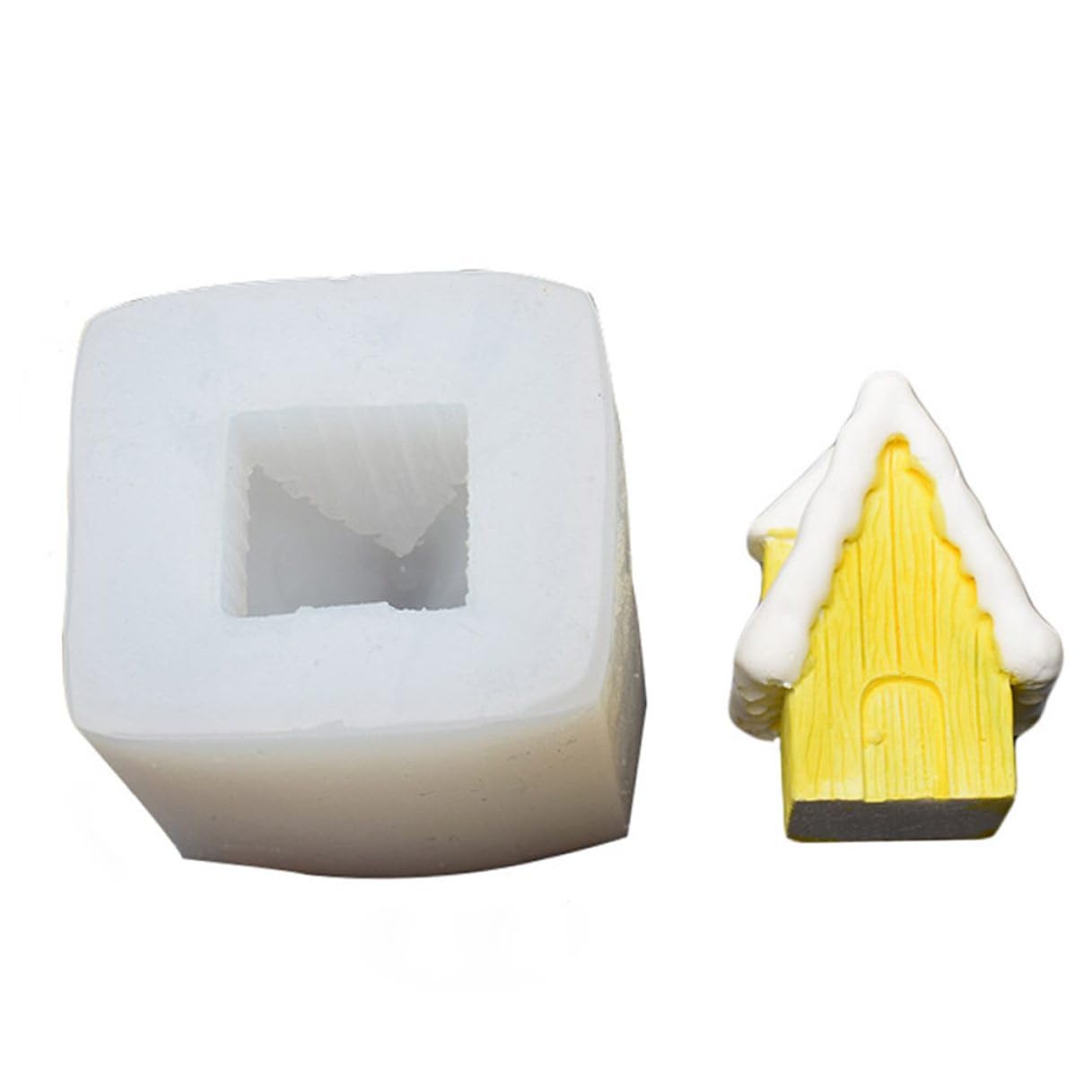 TOPBATHY 4stücke Silikon-kerzenform Schneehaus-form für Diy-duftkerzenherstellung Leicht Entformbar Reinigen