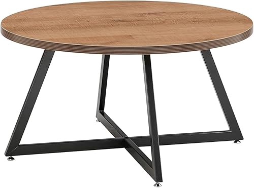 npd furniture and more Courtdale - Mesa de centro redonda, color marrón