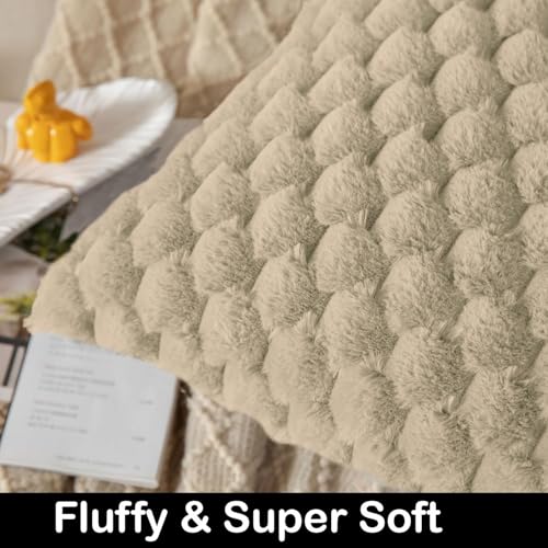 Image of Luxe Home Cushion Cover Super Soft Decorative Cushion Cover for Sofa, Bedroom, Living Room Cushion Cover 16 Inch x 16 Inch Beige-Pack of 2