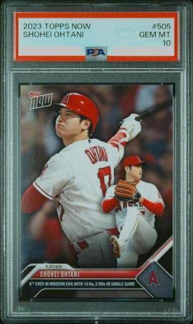 Amazon.co.jp: [PSA鑑定品]大谷翔平 topps now #505 二刀流 カード 10 