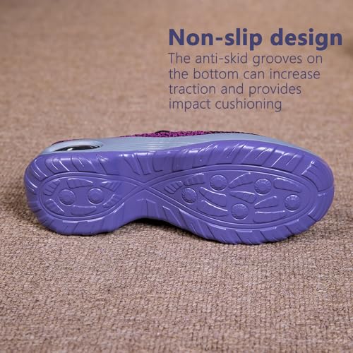 Image of Non Slip Work Shoes Women, Slip On Sneakers Women,Work Shoes Walking Gym Nurse Mesh Casual Fashion Sneakers Comfort Breathable Lightweight
