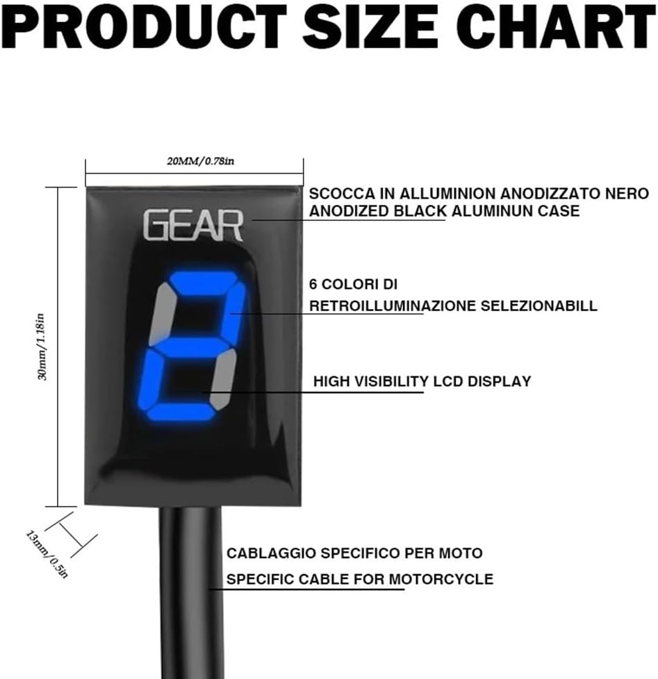 Digital Meter Display EFI Motorcycle 1-6 Gear Display Indicator for SU&ZUKI VL800 VL 800 Intruder Volusia 2005 2006 2007 2008 2009 2010 Accessories Indicator Meter Display