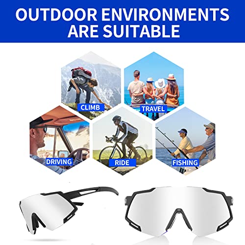 Tunfund Viper Sunglasses Polarized Teen Youth Kid Boy Girl For Cycling Fishing Runing Sports Driving Golf Uv 400 (Age:10-15 Years Old,5Pcs Replacement Colorful Lenses,The Gray Lens Is Polarized) #TOP4