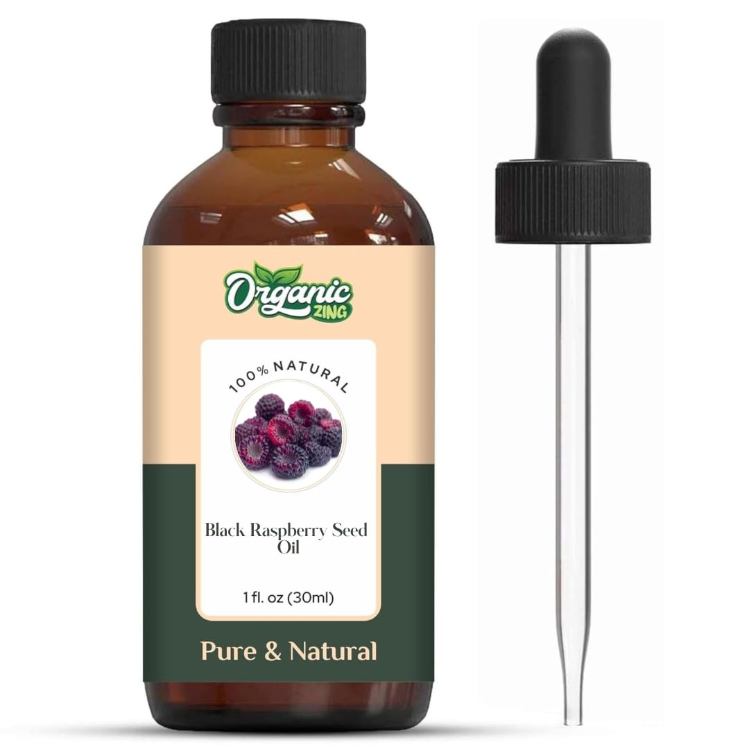 ORGANIC ZING Black Raspberry Seed (Rubus Occidentalis) Oil | Pure & Natural Carrier Oil for Skincare and Hair Care - 30ml/1.01fl oz