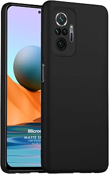 Microsonic Matte Silicone Xiaomi Redmi Note 10 Pro Max i in K l f Siyah [Redmi Note 10 Pro Max ile Uyumlu K l f - Siyah]