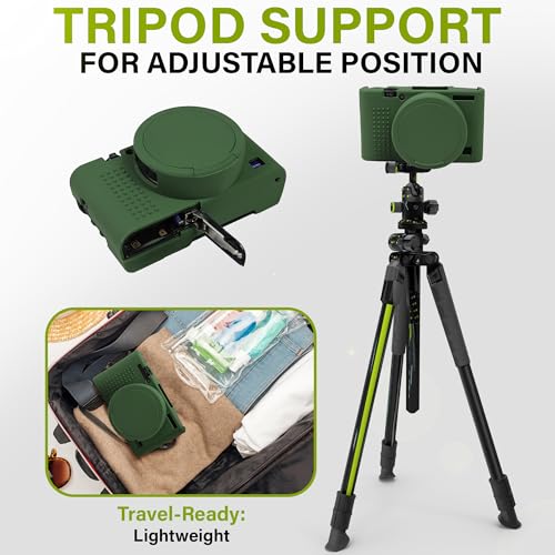 Funda de silicona para cámara Sony RX100 VII verde miniatura 4