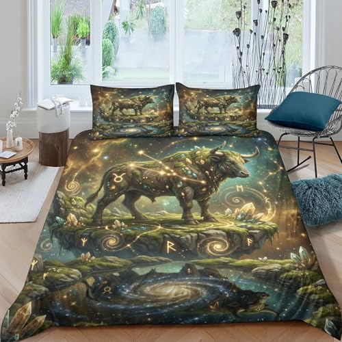 Housse de couette Taureau 200x200 microfibres pour lit double