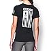 Under Armour Women's Freedom Flag T-Shirt, Black (001), Large
