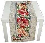 gobelinstickerei Der Webstoff wird in Europa hergestellt, ist straff und sauber gewebt u. entspricht einem hohen Niveau. Er kann nicht mit den preiswerten fernöstlichen Jacquard-Gobelindecken verglichen werden. Das Material ist fester gewebt und eleganter in der Optik. Sie werden erstaunt sein wie alltagstauglich und strapazierfähig aber dennoch überaus dekorativ und elegant diese pflegeleichten Tafeldecken sind.