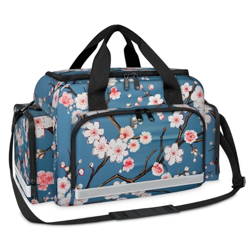 GzLeyigou First Aid Bags Empty, Pretty Cherry Emergency Bag First Aid Kit Multiple Compartment Kit Carrier On Call Trauma Bag For Paramedics Emergency Medical Supplies Kit