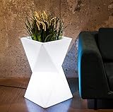 blumentopf beleuchtet eckig LICHT & ENERGIEEFFIZIENZ: Die energieeffiziente 5W LED Lampe strahlt ein warm weißes Streulicht und sorgt für ein entspanntes Ambiente.