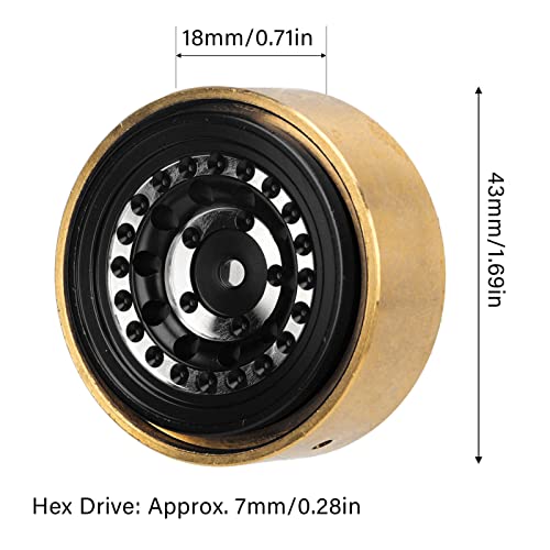 RC Beadlock Hubs Estável Fácil Instalação RC Beadlock Roda Alta Resistência 4pcs Aparência Legal par