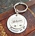 25 Years Down and Forever To Go Hand Stamped 25th Anniversary Key Chain Gift for Him or Her with 1999 Quarter