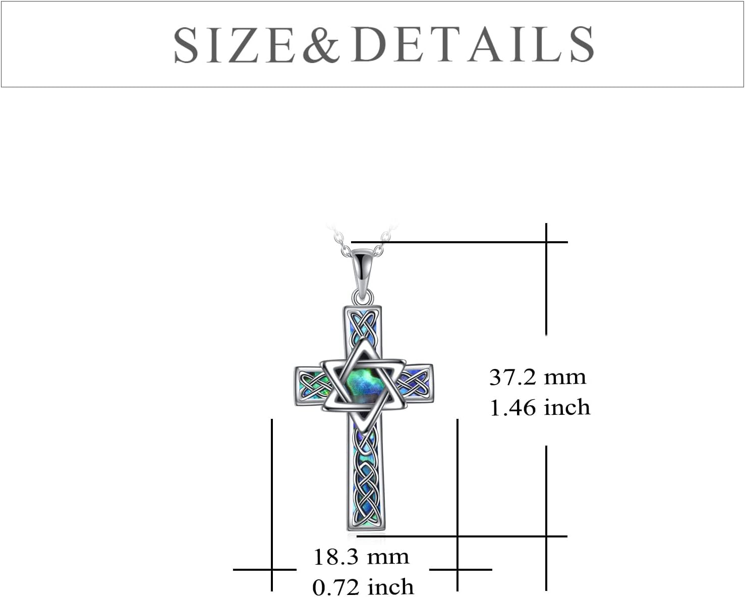 YFN Cross Necklace Sterling Silver Religious Cross Pendant Christians Jewelry Gifts for Women Men - Image 4