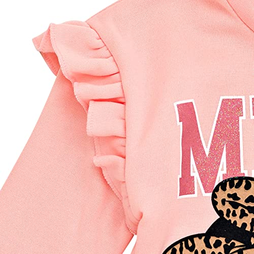 Image of Disney Minnie Mouse Fleece Pullover Crossover Hoodie and Leggings Outfit Set Infant to Big Kid Sizes (12 Months - 14-16)