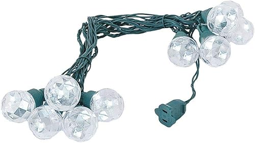 Miniatura 3 de Tira de luces LED G40 de 10 pies para patio al aire libre con 10 bombillas de globo blanco puro, cadena de luces colgantes Market Bistro Café, base