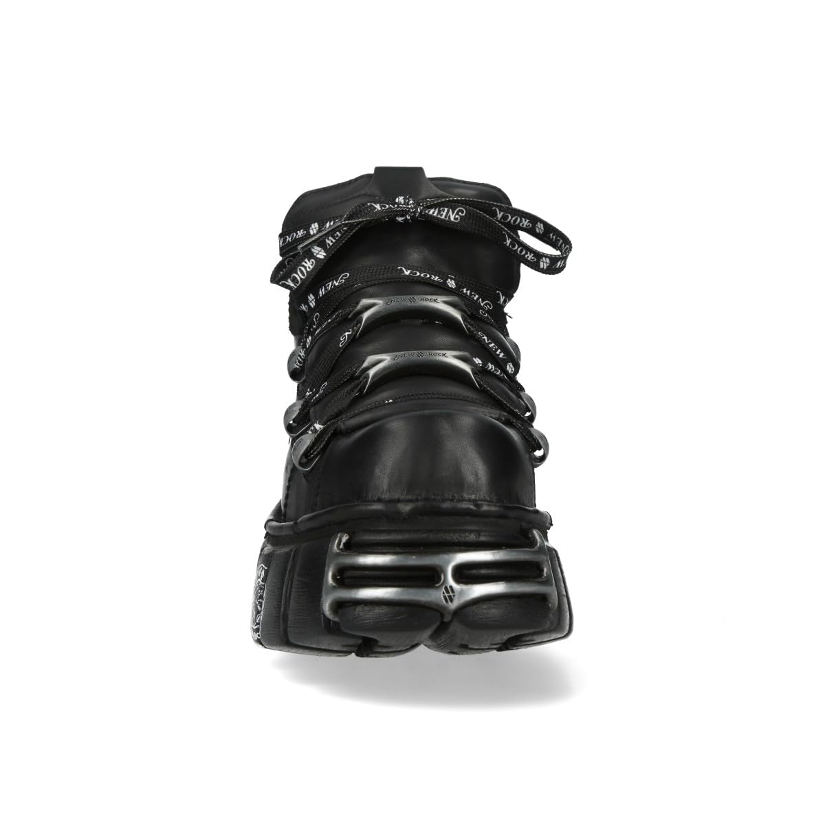 New Rock Botas Plataforma 106N-C85 Unisex – Bota Negra de Cuero Gótico Punk Rock (NEGRO, EU, Sistema tallas calzado EU, Adulto, Números, mediano, 37)