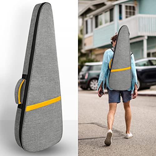 Image of Electric Guitar Bag Gig Bag, LETSROCK 39 Inch Electric Guitar Case with 0.5 Inch Thick Padding with Carry Handle, Pocket & Neck Strap Gray