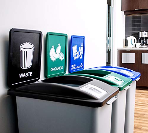 Miniatura 2 de Busch Systems Waste WatcherTM Triple 23 galones Reciclaje y Estación de Residuos - Reciclables Mixtos  Orgánicos  Residuos