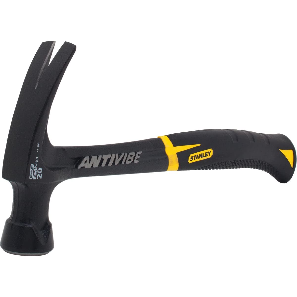 Stanley FatMax Xtreme Marteau de clouage anti-vibration à panne fendue courbée, 51-165