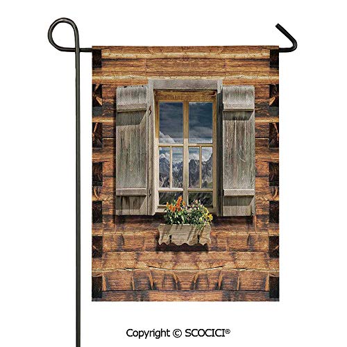 RWNFA Garden Flag Vertical Double Sided Farmhouse Yard Outdoor Decor - Weathered Facade