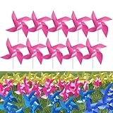 Tsocent 100 Pcs Pinwheels, Toy Wind Spinners and Party Favors Gifts for Kids, Outdoor Decorational Pinwheels for Yard and Garden (Pink)