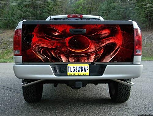 Avery T111 EVIL CLOWN TAILGATE WRAP Vinyl Graphic Decal Sticker F150 F250 F350 Ram Silverado Sierra Tundra Ranger Frontier Titan Tacoma 1500 2500 3500 Bed Cover tint image