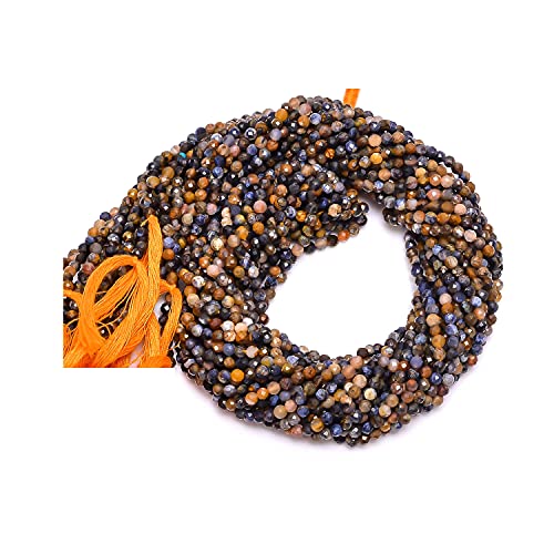 Pietersite 2mm rondelle facettée perles en vrac pour la fabrication de bijoux DIY