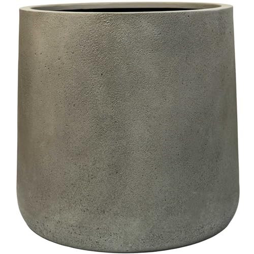 VIVANNO Pot de Fleurs en Fibre de Verre 48 x 50 cm Gris Vésuve Moderne