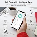 Wyze Verrouillage, Serrure d'entrée sans clé d'empreinte, Remplacement Bluetooth intelligent, Clavier rétroéclairé, IPX5 Histoire de l'application et accès programmé, Auto-Lock, BHMA, UL 20-Min Éclairage