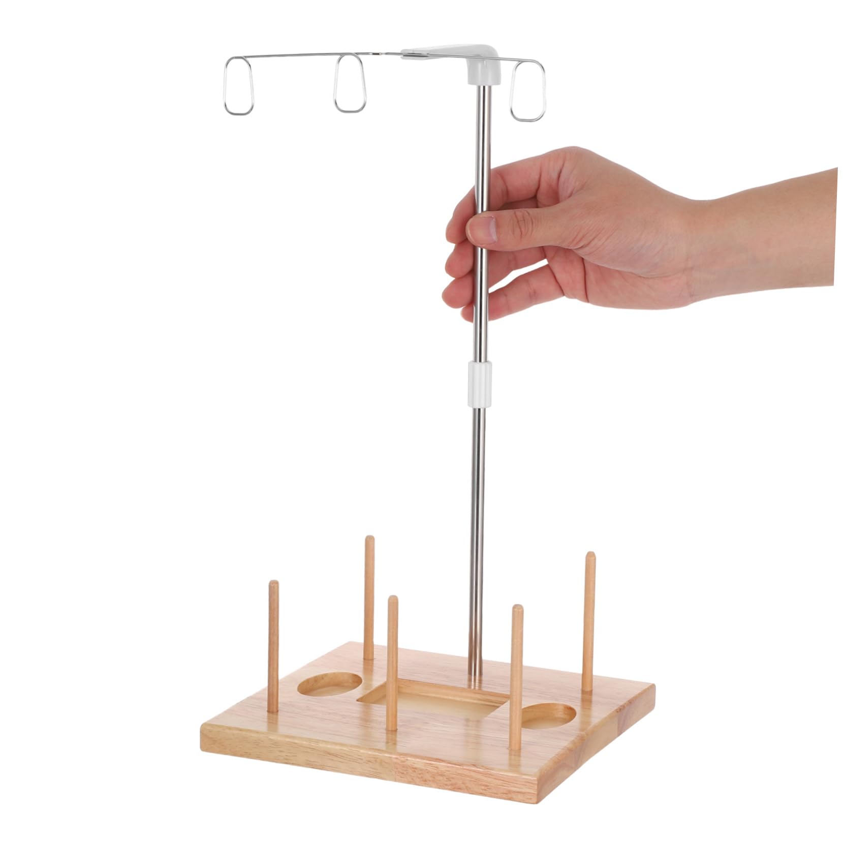 Uonlytech Portafilo in Legno per Rocchetti Portabobine per Cucire Contenitore per Filo da Cucito Organizzatore per Rocchetti di Filo Portarocchetto per Macchina da Cucire