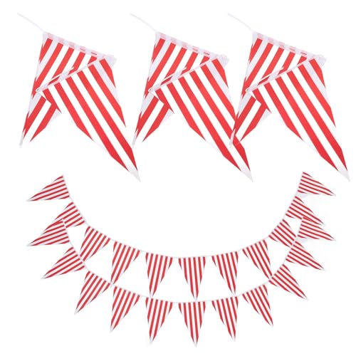 Uonlytech Banderín de Carnaval para Decoración de Cumpleaños 5 Cuerdas de Papel, Diseño Triangular Fácil de Colgar y Resistente al Desgaste para Fiestas y Celebraciones