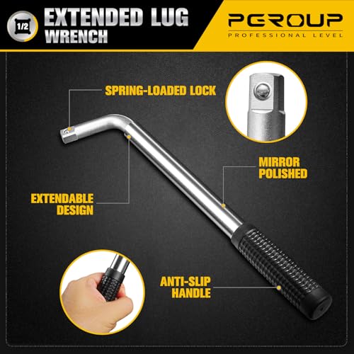 pgroup Telescoping Lug Wrench with Sockets
