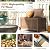 Goplus 56 Gallon Wooden Storage Box, Fir Wood Patio Storage Bench with Removable Waterproof PE Liner, Outdoor Deck Box with Wheels for Garden Tools, Throw Pillows, Sports/Pools Equipment, Brown