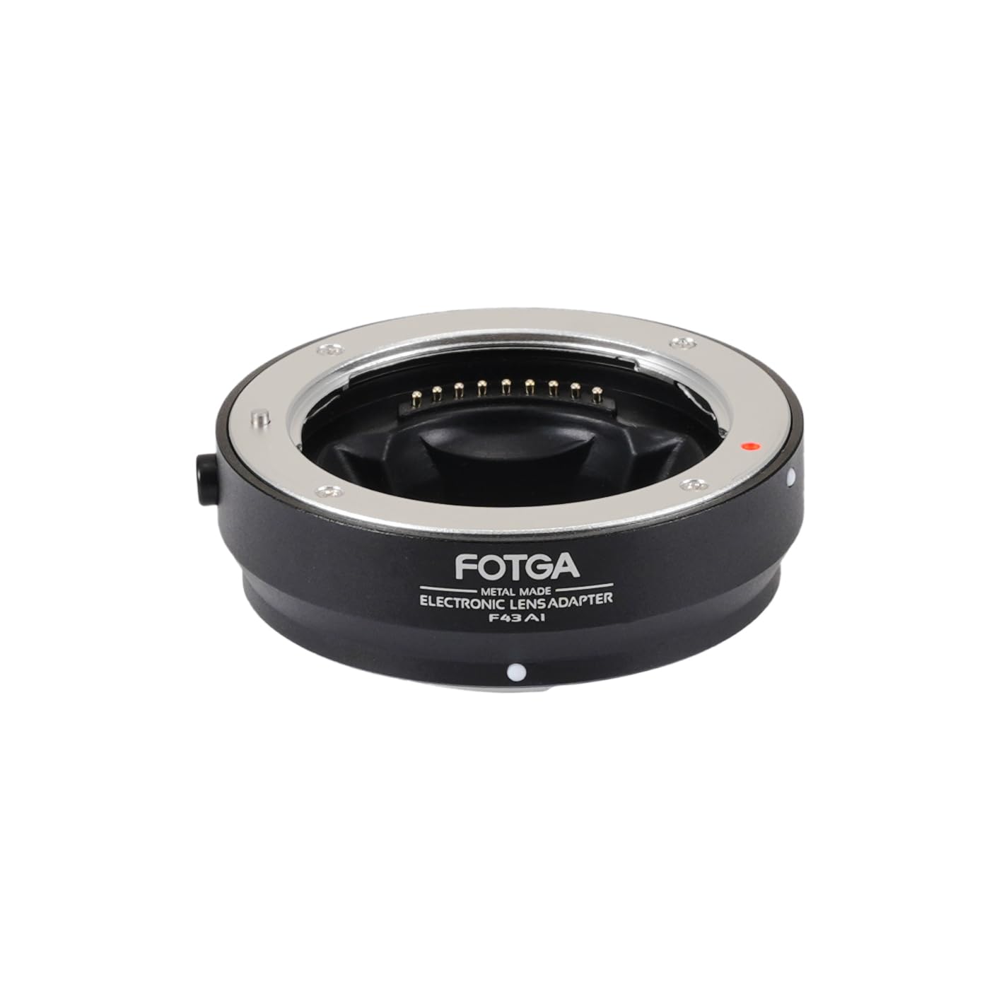 FocusFoto Anello adattatore per messa a fuoco automatica elettronica in metallo per obiettivi 4/3 da quattro terzi a micro quattro terzi (MFT, M4/3) per Olympus e per fotocamere mirrorless Panasonic