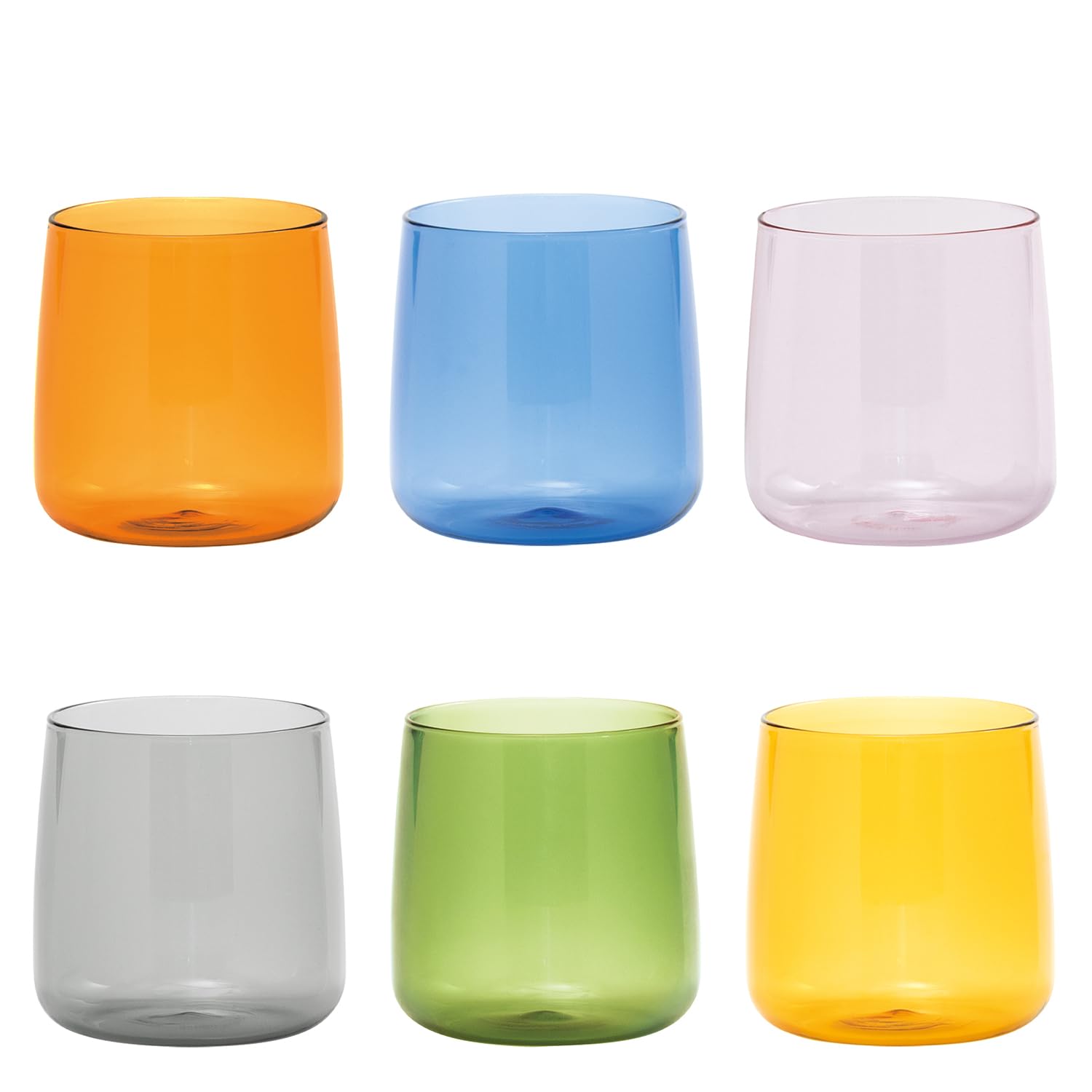 Zafferano No Bilia - Confezione da 6 pezzi, colore: ambra, Blu, Rosa, Grigio, Verde, Giallo