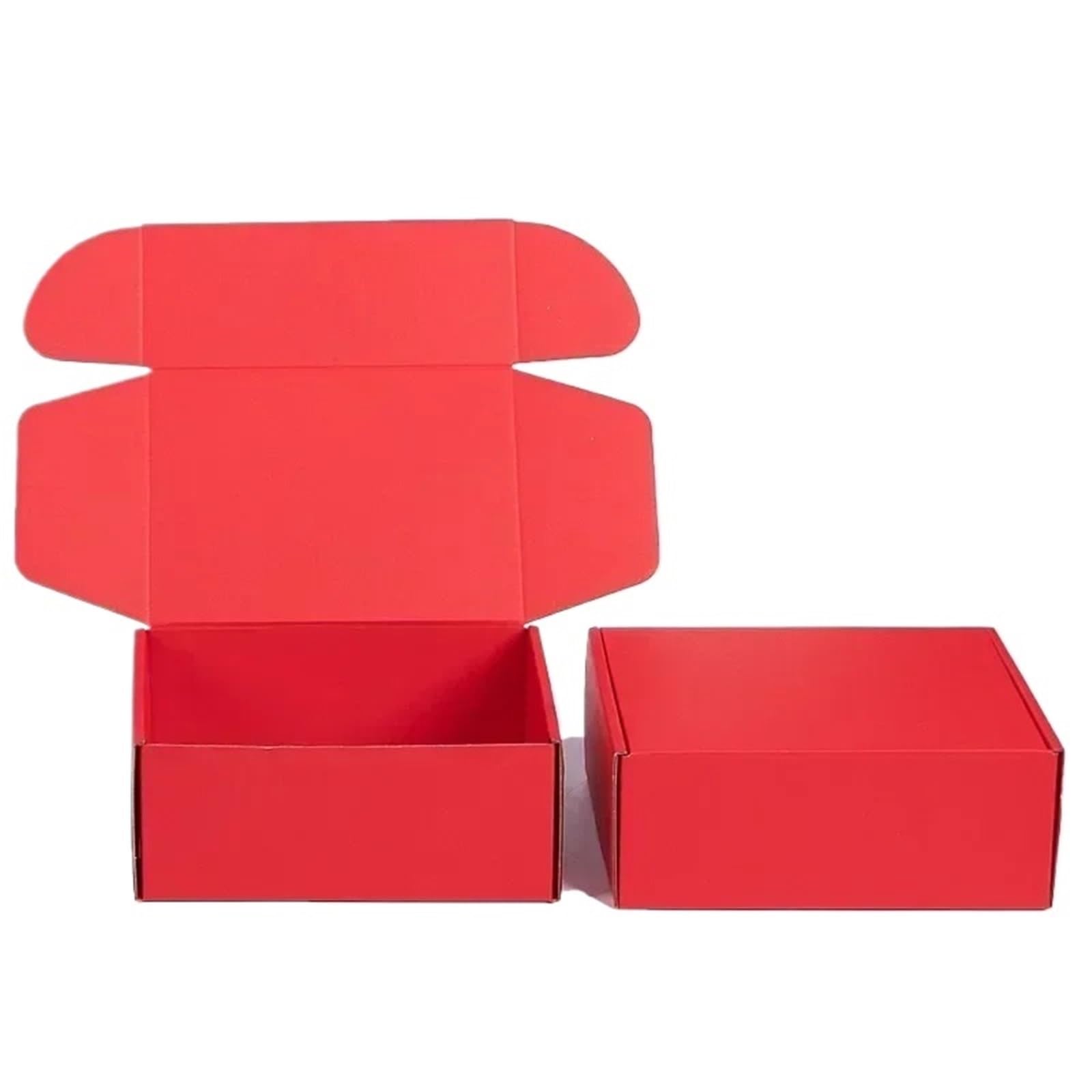 20PCS Airplane Box Colour Square Express Boxes Pack Carton Pink Three Layers Thick Stress Resistance Corrugated Paper Packing For Mailer, Shipping(Colour 01,13x13x3cm)
