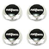 4x Rotiforms Machined Silver Wheel Center Hub Caps Chrome Logo 4
