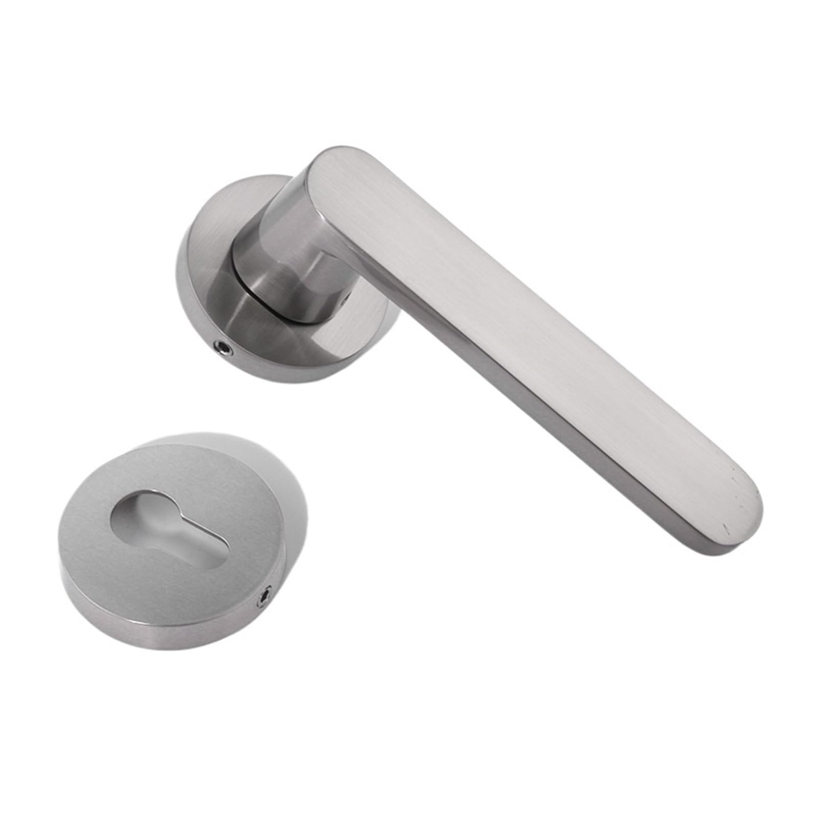 NYRXRYTCA Zinc Alloy Indoor Silent Door Handle Door Lock Bedroom Wooden Door Home Room Door Split Lock(D31 S953 Brushed Nickel Silent)