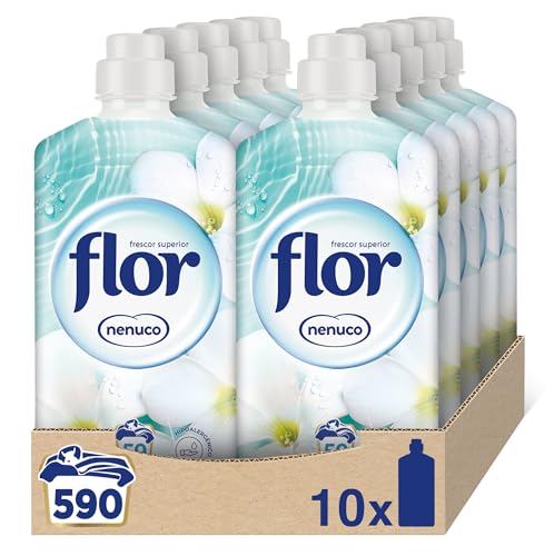 Flor Suavizante ropa concentrado Nenuco, 590 dosis, 1 L (Paquete de 10)