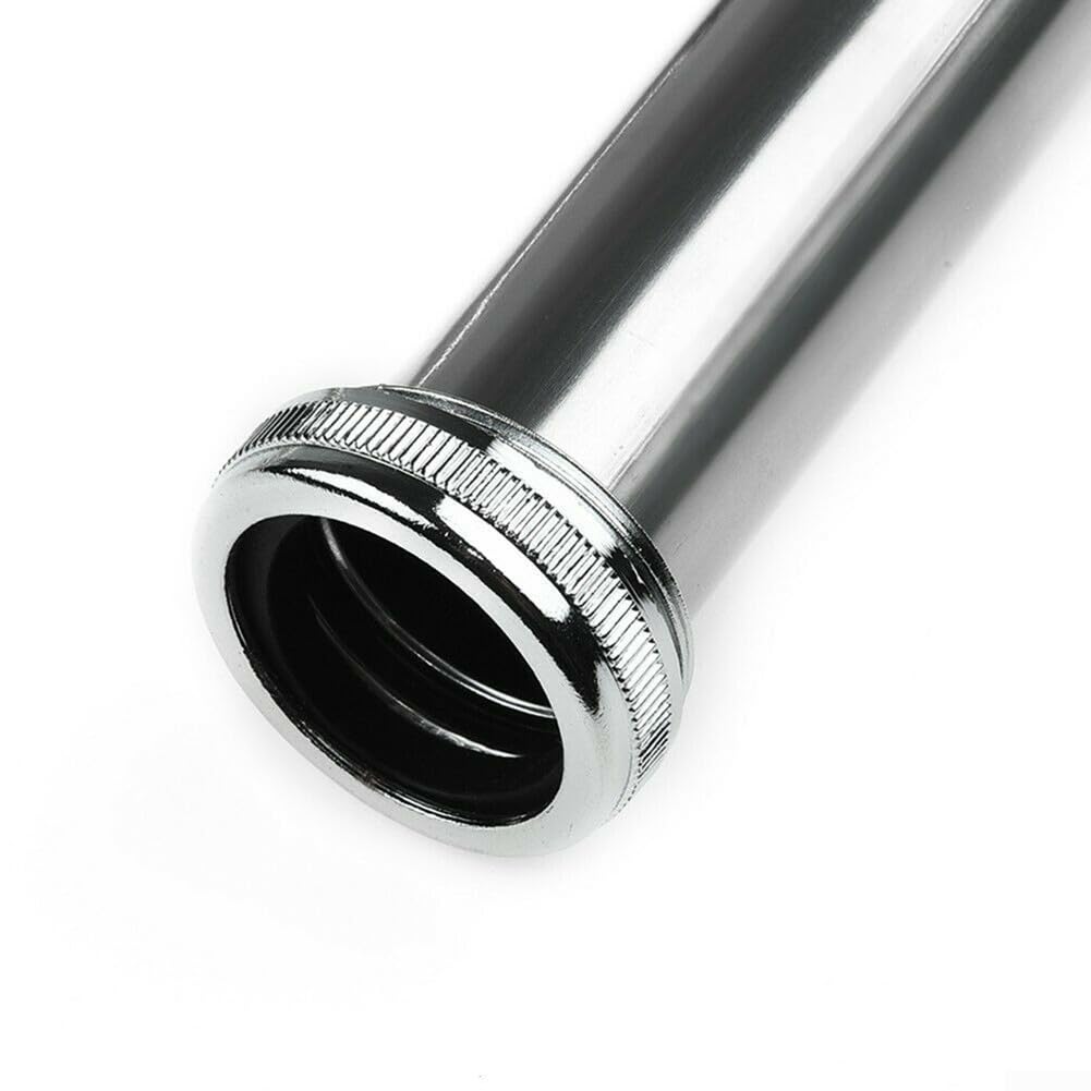 Tubo di scarico flessibile per lavandino, 80 cm, in acciaio inox, per bagno, cucina, impianto idraulico