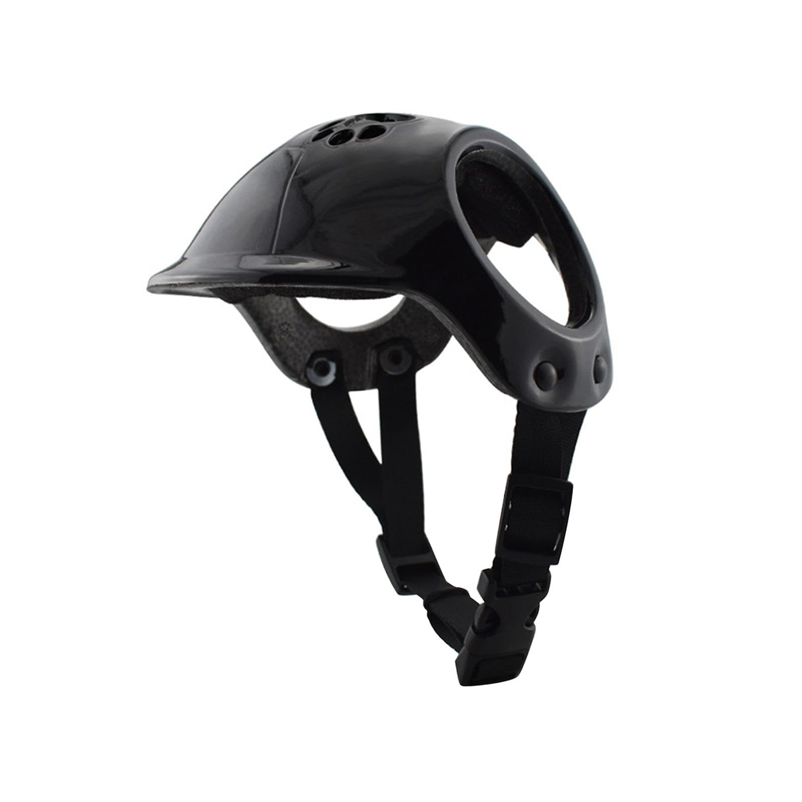 Amagogo Pet Helmet Dog Hard Hat Portable Adjustable Design Pet Dog Cat Helmet Helmet for Chihuahua Yorkshire Terrier Pug, Black