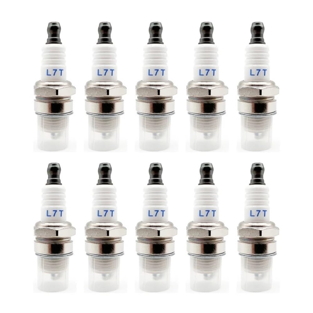 Lot de 10 bougies d'allumage for moteurs de jardin à essence, débroussailleuses, tronçonneuses