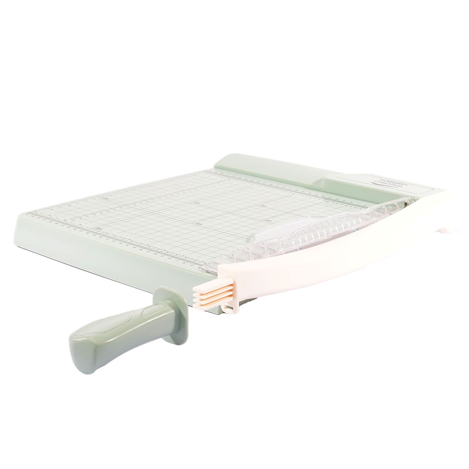 Vaessen Creative Papiersnijder met Rilfunctie - 30,5 x 15 cm - Met Uitschuifbare Liniaal - Papiertrimmer voor Kaarten Maken, Enveloppen, Knutselen en Scrapbooking - Roze