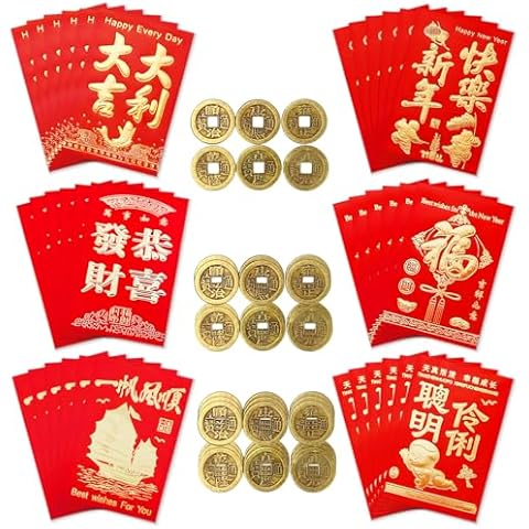 DALAETUS 72 Pcs Lucky Money Set Cover