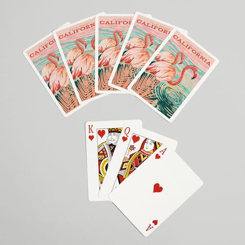 Baraja de cartas tamaño póker 52 naipes vintage miniatura 7