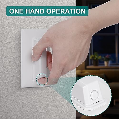 Lot de 8 protections pour interrupteur mural à bascule blanc - 5