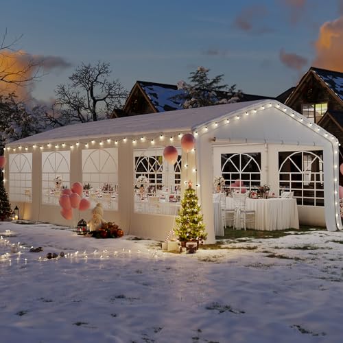 Quictent-13x26ft-Party-Tent-Heavy-Duty-Outdoor-Gazebo-White-Party-Wedding-Tent-Canopy-Shelter-Carport-with-4-Carry-Bags Quictent 13x26ft Party Tent Heavy Duty Outdoor Gazebo White Party Wedding Tent Canopy Shelter Carport with 4 Carry Bags