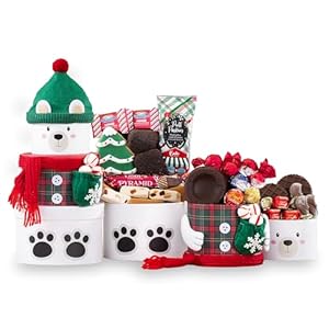 Wonderland: Polar Bear Tower -Holiday Snack Gift Tower by Wine Country Gift Baskets