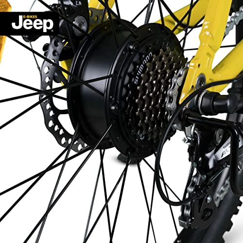 Jeep-Teen-E-Bike-TR-7002-24-Zoll-Laufraeder-7-Gang-Shimano-Kettenschaltung-Yellow